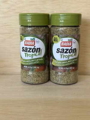 Lot 2-Badia Sazon Tropical Seasoning  6.75 OZ. Ea Meat, Poultry & Fish Exp 7/29