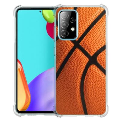 (Basketball)ShockProof TPU phone case cover(Clear)for Samsung Galaxy A52 5G 