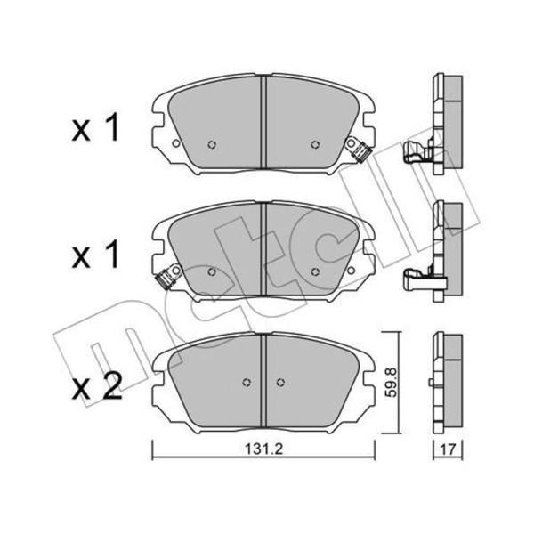 Metelli BremsbeläGe Bremsbelegsatz Vorne FüR Hyundai Grandeur Sonata V-image