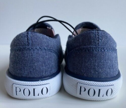 Polo Ralph Lauren Sz 5 Bal Harbour Bear Slip On Girl Chambray Pink Shoe Toddler - Picture 3 of 5
