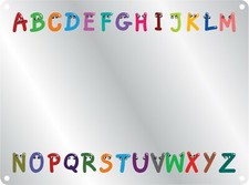 Kids 18" x 24" New Shatterproof Acrylic Mirror with Printed Frame Made in USA