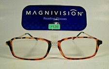 READING GLASSES MAGNIVISION SPRING HINGE - PROFESSOR - MARBLE-- GOLD LEGS 1.25