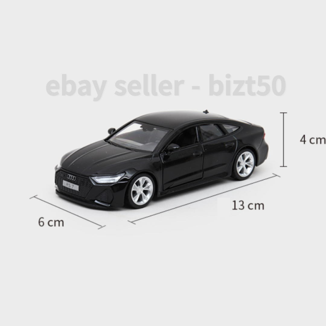 1:35 Audi RS7 Sportback Model Car Diecast Toy Black Vehicle