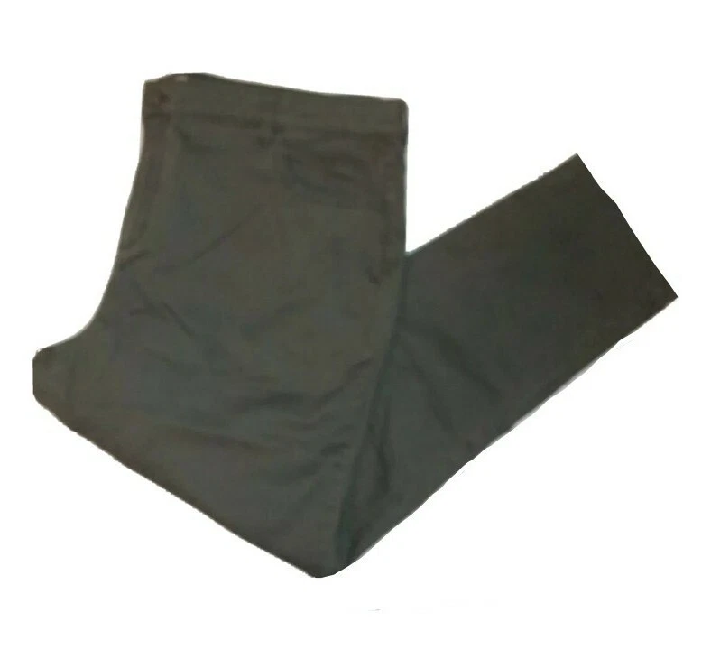 LOGO Lori Goldstein Women's 22W 5-Pocket Stretch Sateen Skinny Pants Green/Gray - Image 3 of 4