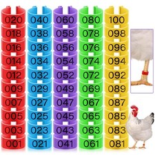 Chicken Identification Leg Bands Tags Clip On Leg Rings For Chicks,Ducks 100pcs