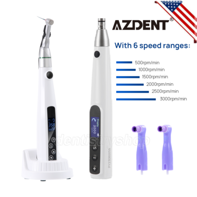 AZDENT Cordless Dental Hygiene Handpiece - LED 360° Swivel 16:1 Endo Motor