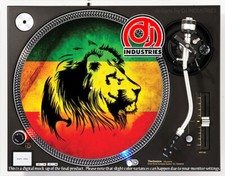 Rasta Lion - 7"-12" DJ slipmat for turntable record player