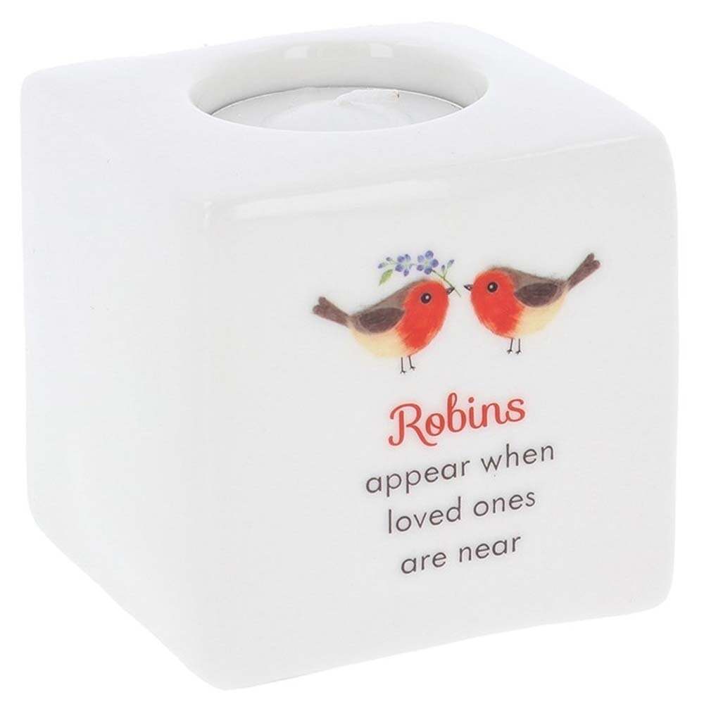 Shudehill Giftware Robins Appear Tealight Holder 343150