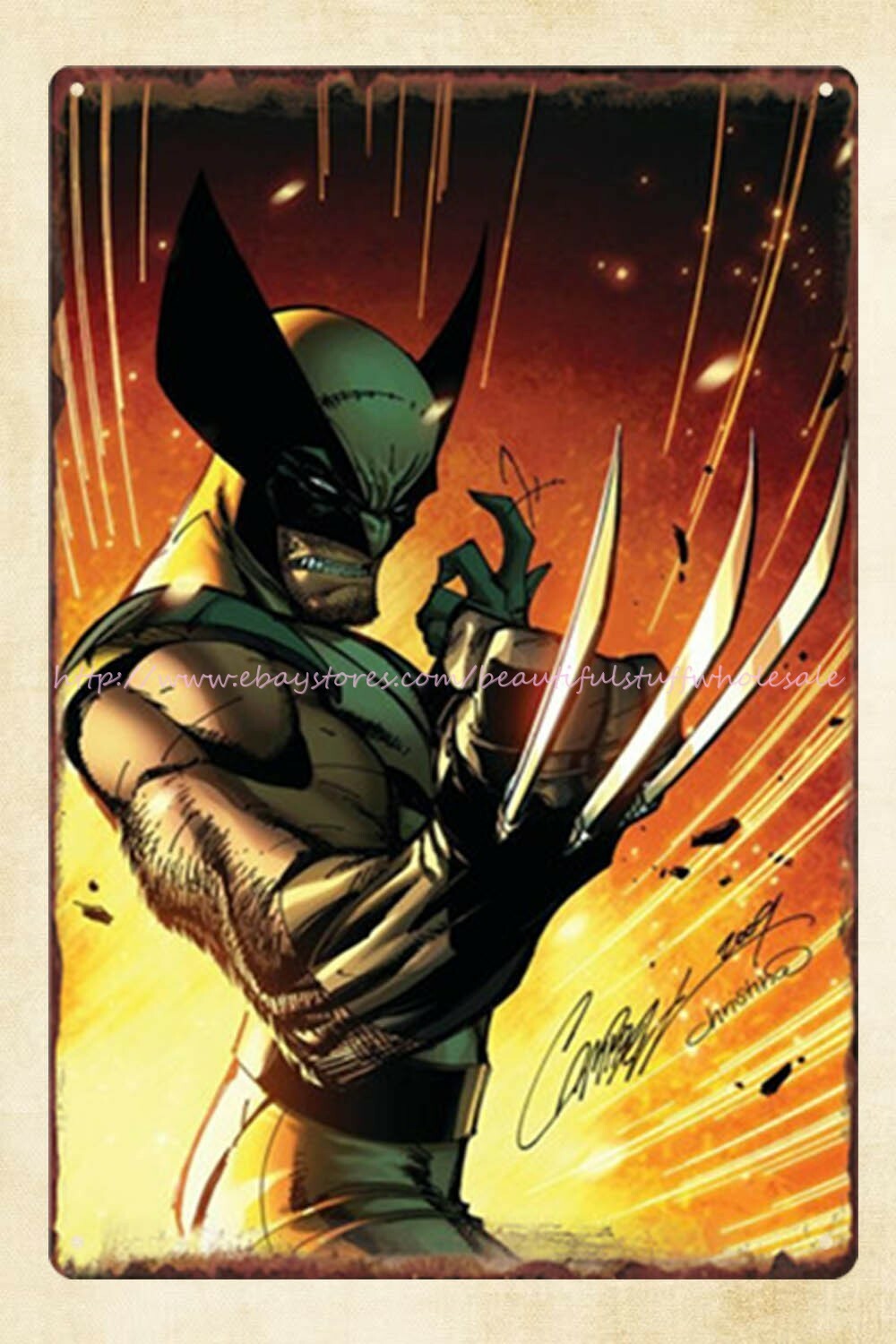 comics Wolverine metal tin sign wall decals farm houses