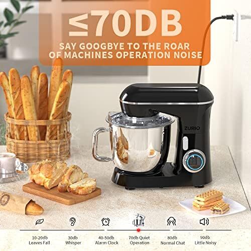 Stand Mixer Zurio 5.5 Quarts Electric Mixer 10Speed TiltHead Food