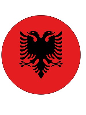 Albanien Aufkleber Fanne Albania Flag Sticker Flagge Flag Adler Eagle