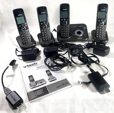 Vetch Cordless Phone Set Dect 6.0 W/Magic Jack Adaptor , Plugs & Manual
