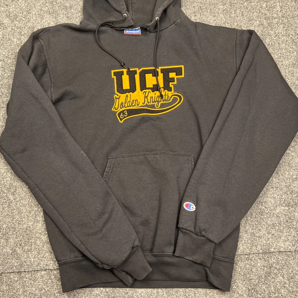 Champion UCF Golden Knights 63 Hoodie Adult Small Pullover Sweatshirt (torn) - Image 2 of 4