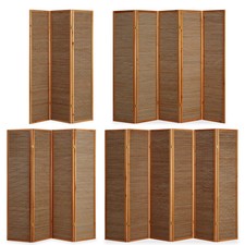 Parete divisoria divisoria legno massello paravento privacy bambù marrone Homestyle4u