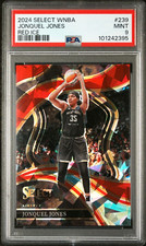 2024 Panini Select WNBA Jonquel Jones COURTSIDE #239, RED ICE, PSA 9 POP 1 No 10