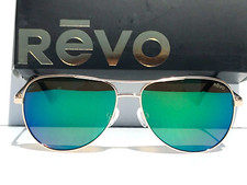 NEW REVO RELAY PETITE Shiny Gold POLARIZED Green Lens Sunglass 1156 04 GN