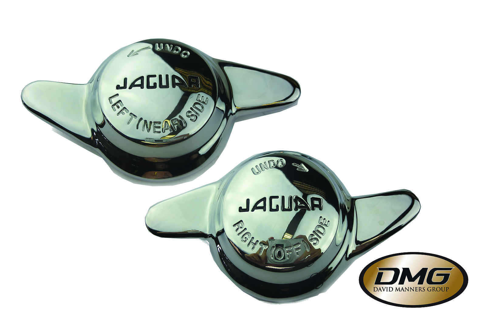 Jaguar Wire Wheel Spinners 2 Eared for Jaguar MK2 EType/SType. C1102