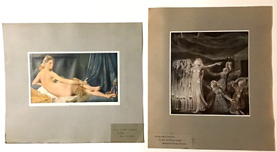 2 N.Y. Art Gallery prints - Blake-The Wise & Foolish Virgins / Ingres-Odalisque