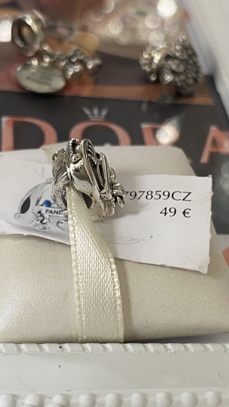 Charm en argent lot de 4 perles pour bracelet type Pandora coloris argenté - 3