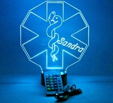 Lampada Luce Notturna EMT Servizi Emergenza LED Personalizzata Gratis Incisione e Telecomando
