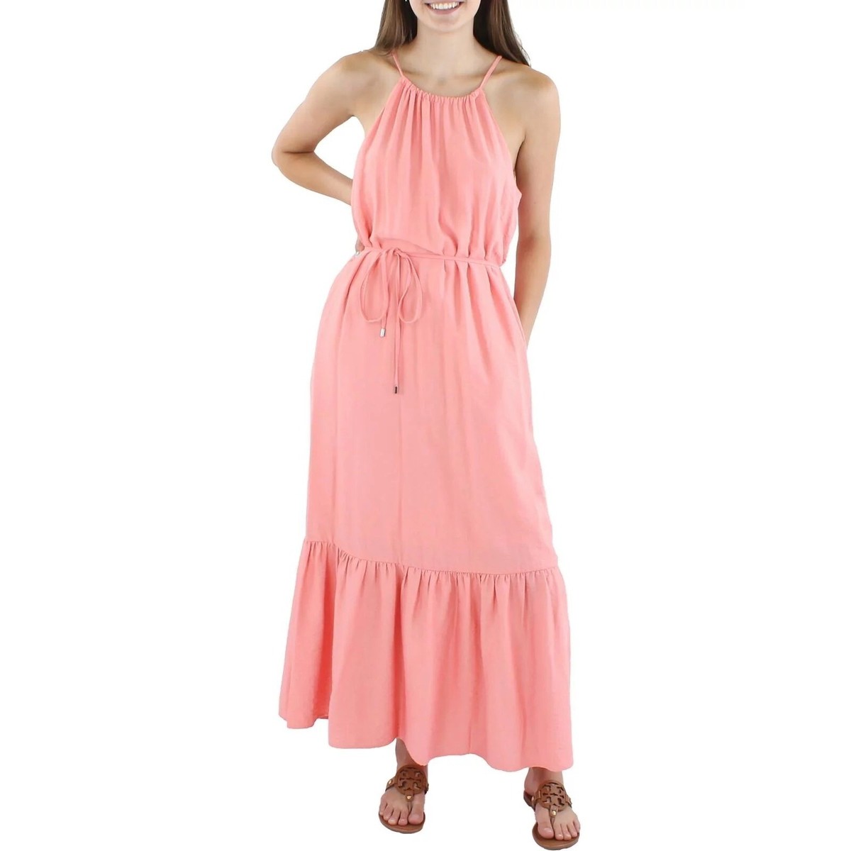 chinese dress ladies INC International Concepts Women's Ruffled High-Low Maxi Dress at Amazon  Women's Clothing store