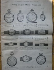 CATALOGO CRESCENZO OROLOGI 1937 LONGINES ZENITH WILLE ROSKOPF SVEGLIA TOPOLINO