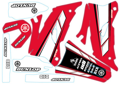 Retro Red Yamaha Graphic YZ250F YZ450F 2006 2007 2008 2009 | eBay