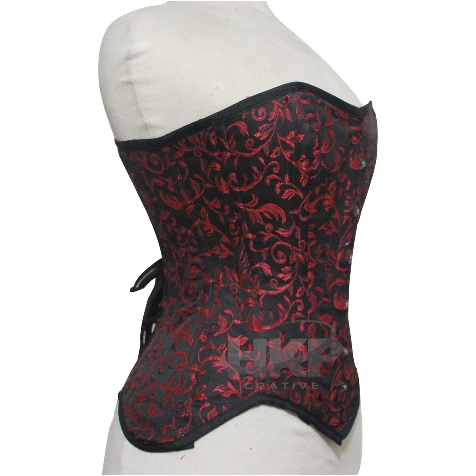 Corsé gótico brocado acero deshuesado sobre busto - Steampunk, entrenamiento de cintura, juegos con disfraces Foto 3 de 4