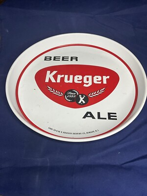 MINT c1950s Krueger beer Ale G. Krueger Brewing Co. Newark, N.J., Beer Tray A+++
