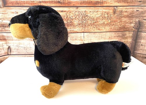 "Felpa de peluche FAO Schwartz Dachsund negro y tostado 14"" en general" - Imagen 3 de 9