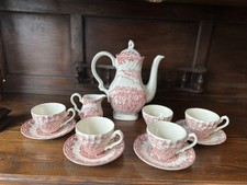 Kaffeeservice 4P. Country Life" von Myott  England rot teller tasse kanne