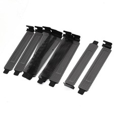 Hard Steel Dust Filter Blanking Plate PCI Slot Cover Black 10 Pcs w Screws