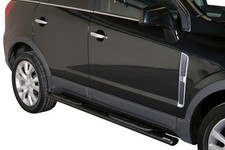 Schwellerrohre oval mit Tritt SCHWARZ für OPEL Antara L-A 2011> Facelift TÜV