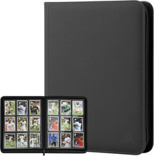 Premium 9-Pocket Trading Card Binder with 30 Sleeves, Holds 540 Cards Black 