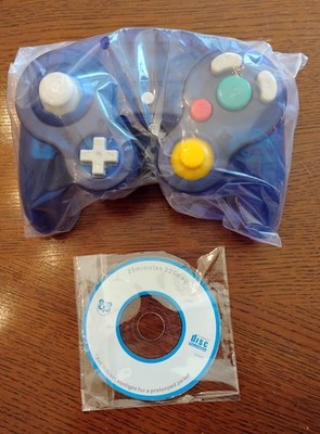 NEW ARROCENT GC WIRED USB GAMECUBE STYLE CONTROLLER FOR PC CLEAR BLUE