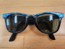 Vintage Ray Ban Wayfarer Mosaic Motif Sunglasses Blue