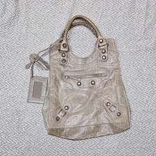 Balenciaga Gray Top Handle Bag w/ Mirror, Det...