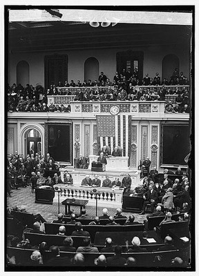 Photo:Calvin Coolidge First Message 1923 U.S. Congress Chamber