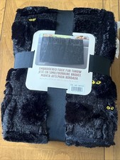 NWT Costco Halloween Faux Fur Throw Blanket - Black Cat