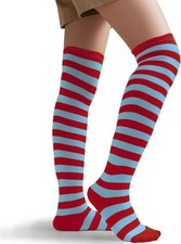 Women's Extra Long Striped Over Knee High Stockings - Fashionably Stylish