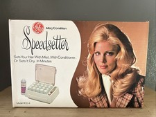 Vtg GE Mist/Condition Speed Setter Hot Rollers HCD-4 Hot Rollers NEW IN OG BOX