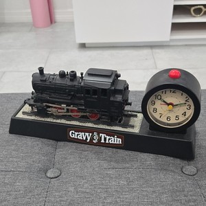 Gravy Train Collectible Railroad Clock with Model Train Display