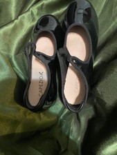 Capezio Girls Tap Shoes Black Size 1N Tele Tone Tap Patent N625C Excellent
