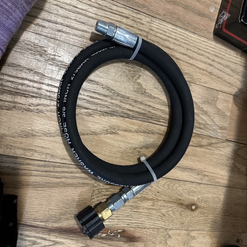 YAMATIC High Pressure Hose for Pressure Washer, 4000 PSI, Metal/Rubber, Black