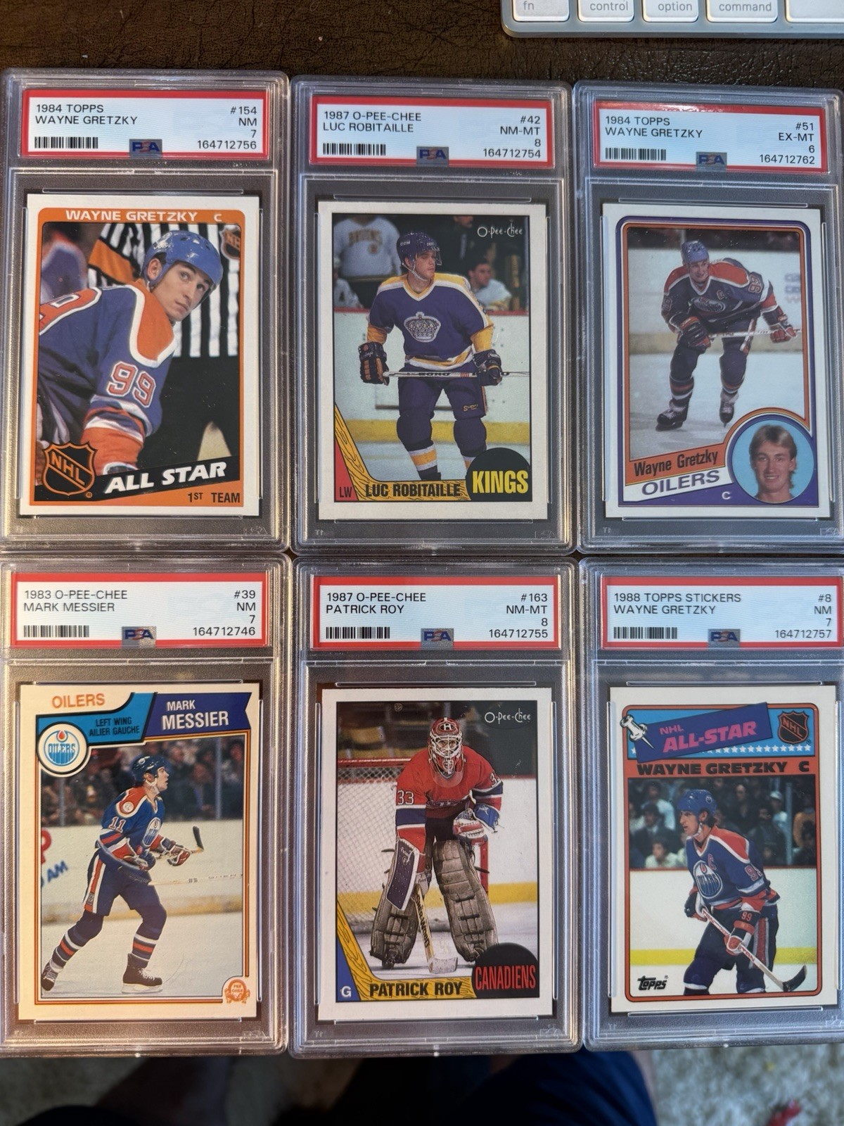 (6) LOT O-PEE-CHEE WAYNE GRETZKY Robitaille RC Rookie PSA 8 ROY Messier HOF LOOK