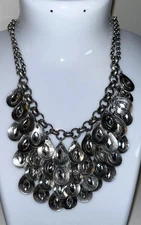 Vintage Premier Designs Necklace Crystal Falls Extension Statement Multi Strand