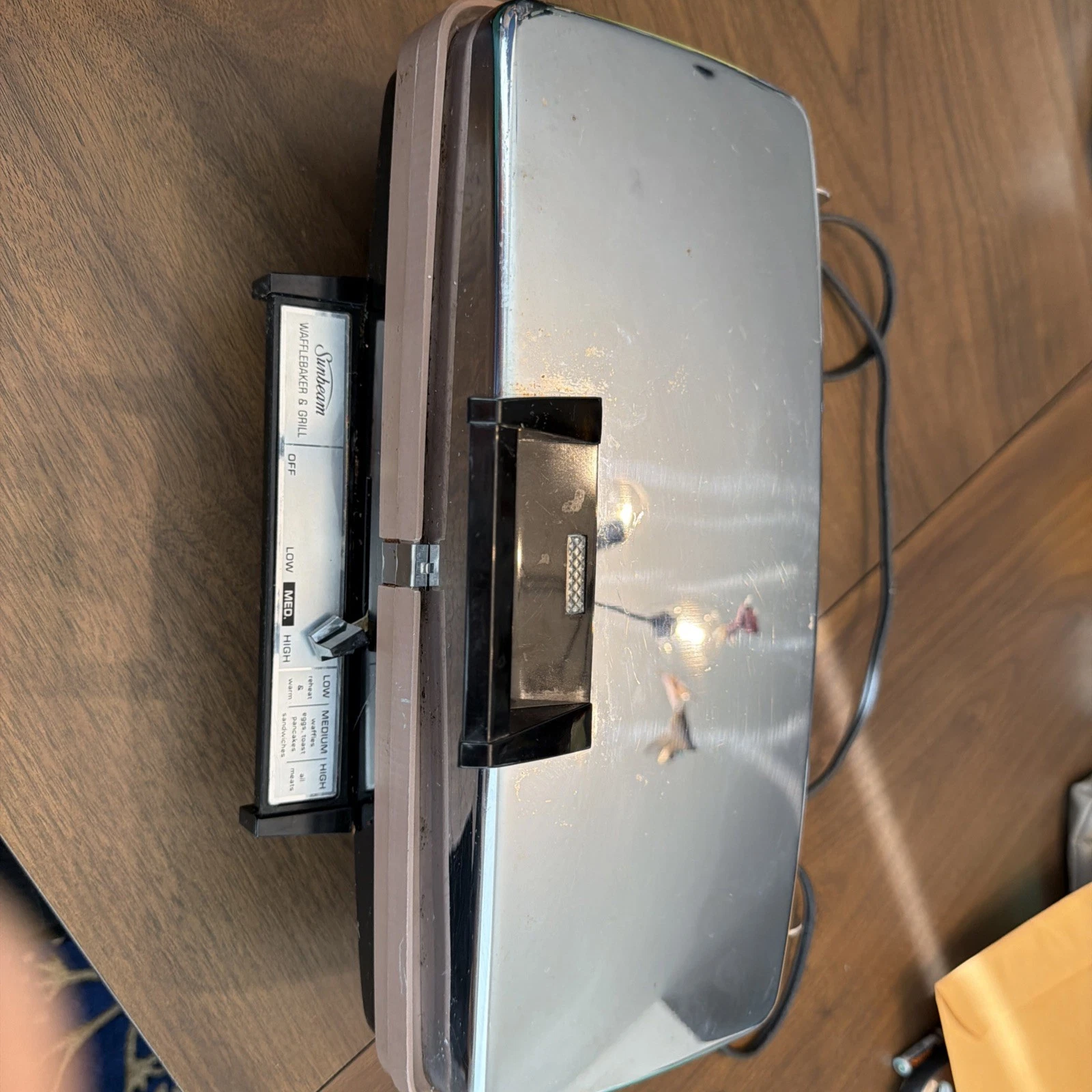 Vintage Sunbeam Chrome Grill And Waffle Maker Model WB-K Tested 6/7/26