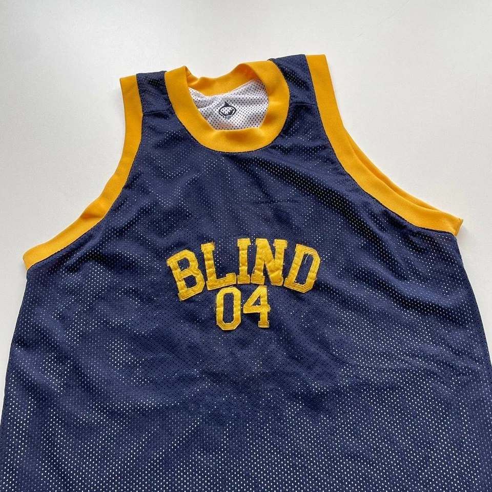 Camiseta deportiva de baloncesto vintage de patinetas ciegas talla grande Y2K Reaper malla reversible  Foto 2 de 4