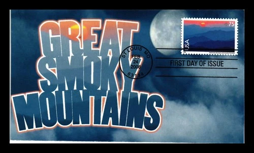 DR JIM STAMPS US COVER GREAT SMOKY MOUNTAINS AIR MAIL FDC PUSHIN THE ENVELOPE