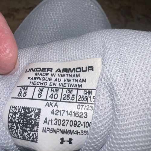 Size 8.5 -New Under Armour Charged Impulse Gray Women's Athletic Shoes Sneakers - Picture 12 of 12